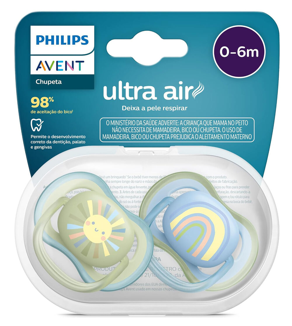 Chupeta Ultra Air 0 à 6 meses 2 Unidades