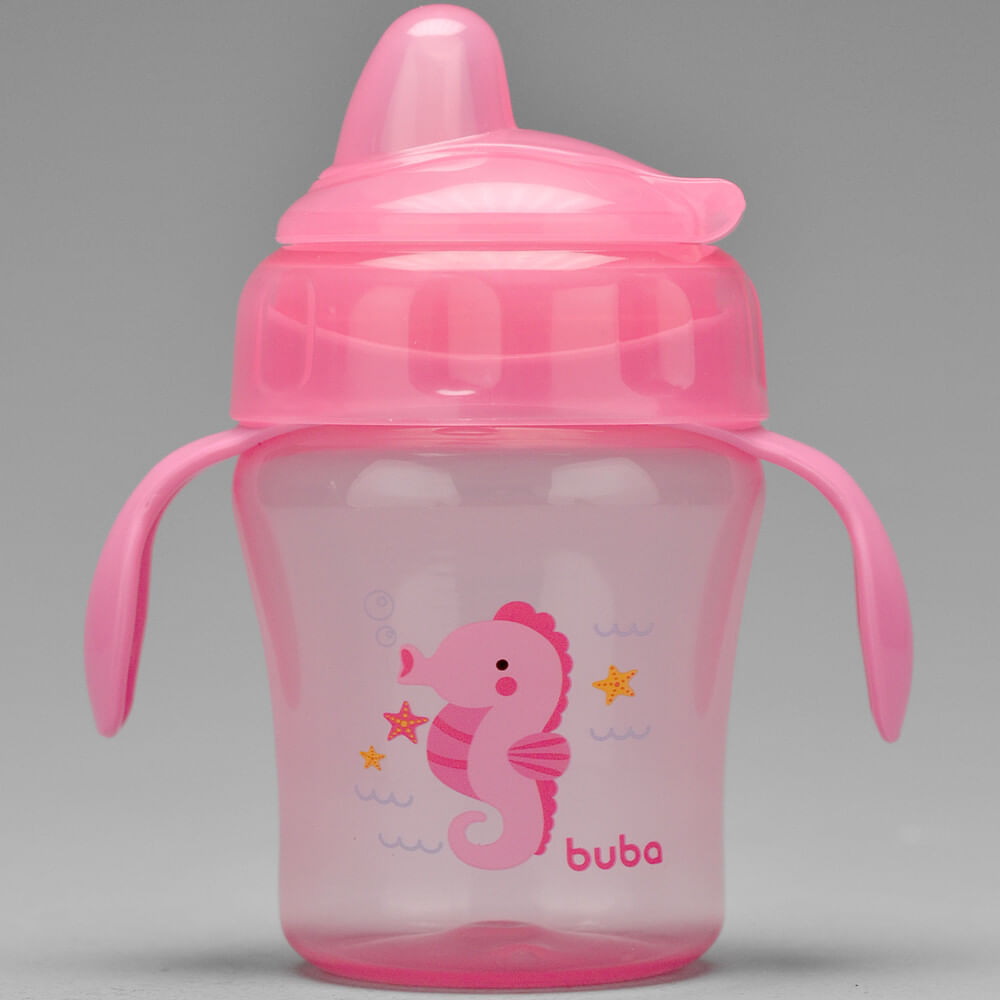 Copo de Treinamento com Alça Removível 240ml Rosa