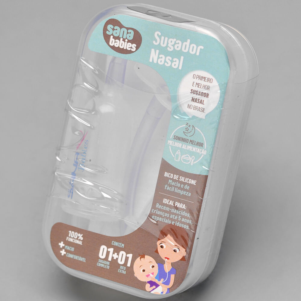 Sugador Nasal com Estojo e Bico Extra Branco - 9303