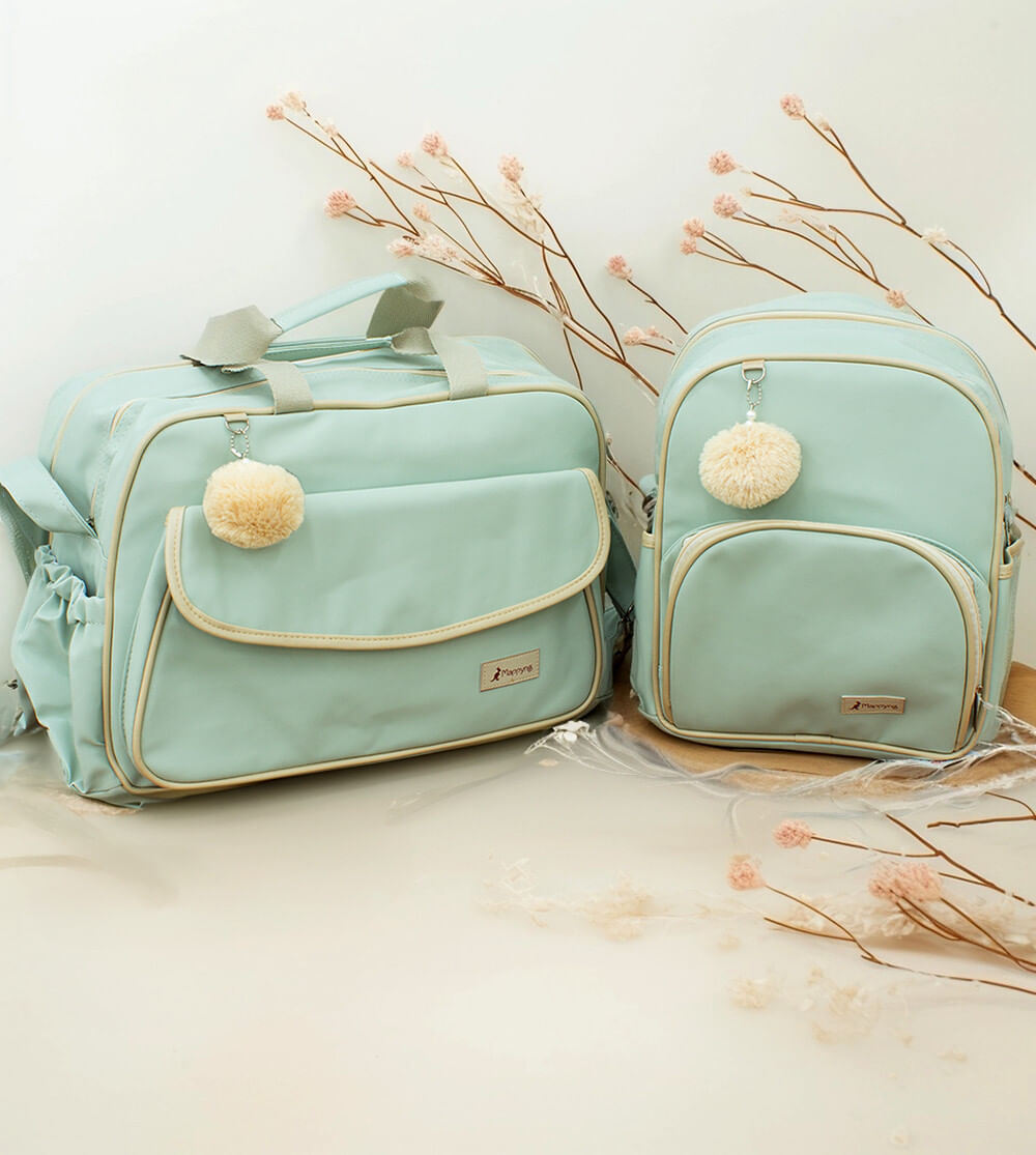 Kit Bolsa/Mochila com Trocador Amsterdam - Verde