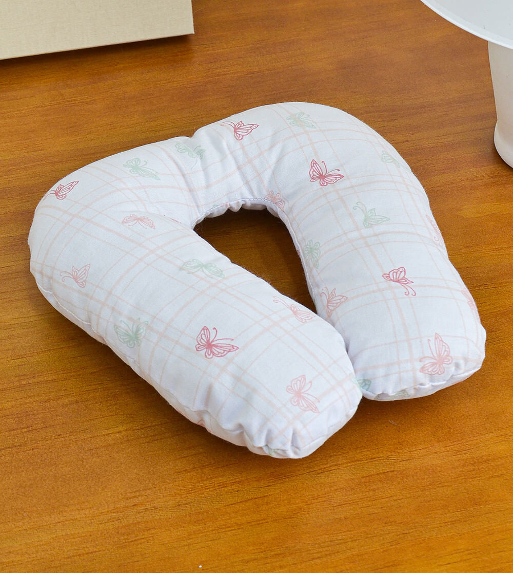 Almofada De Pescoço Alegria Borboletas 26 x 25 cm - 1167
