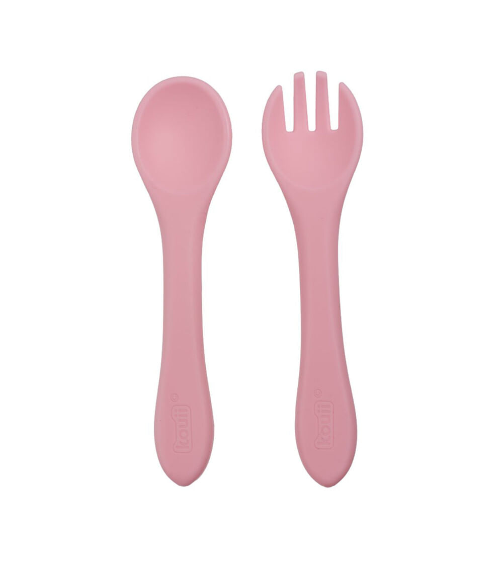 Kit Talheres de Silicone Borboleta Pipa - Kouii