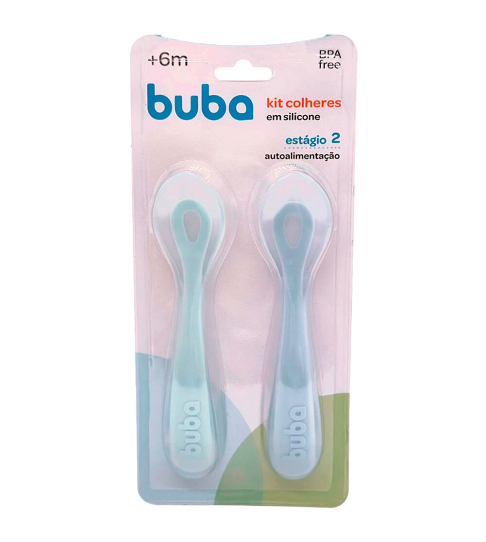 Kit 2 Colheres em Silicone para Auto Alimentação
