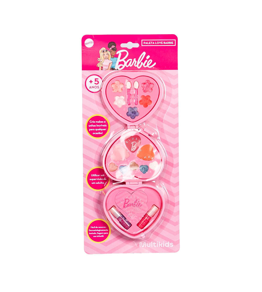 Paleta de Maquiagem Infantil Love Barbie