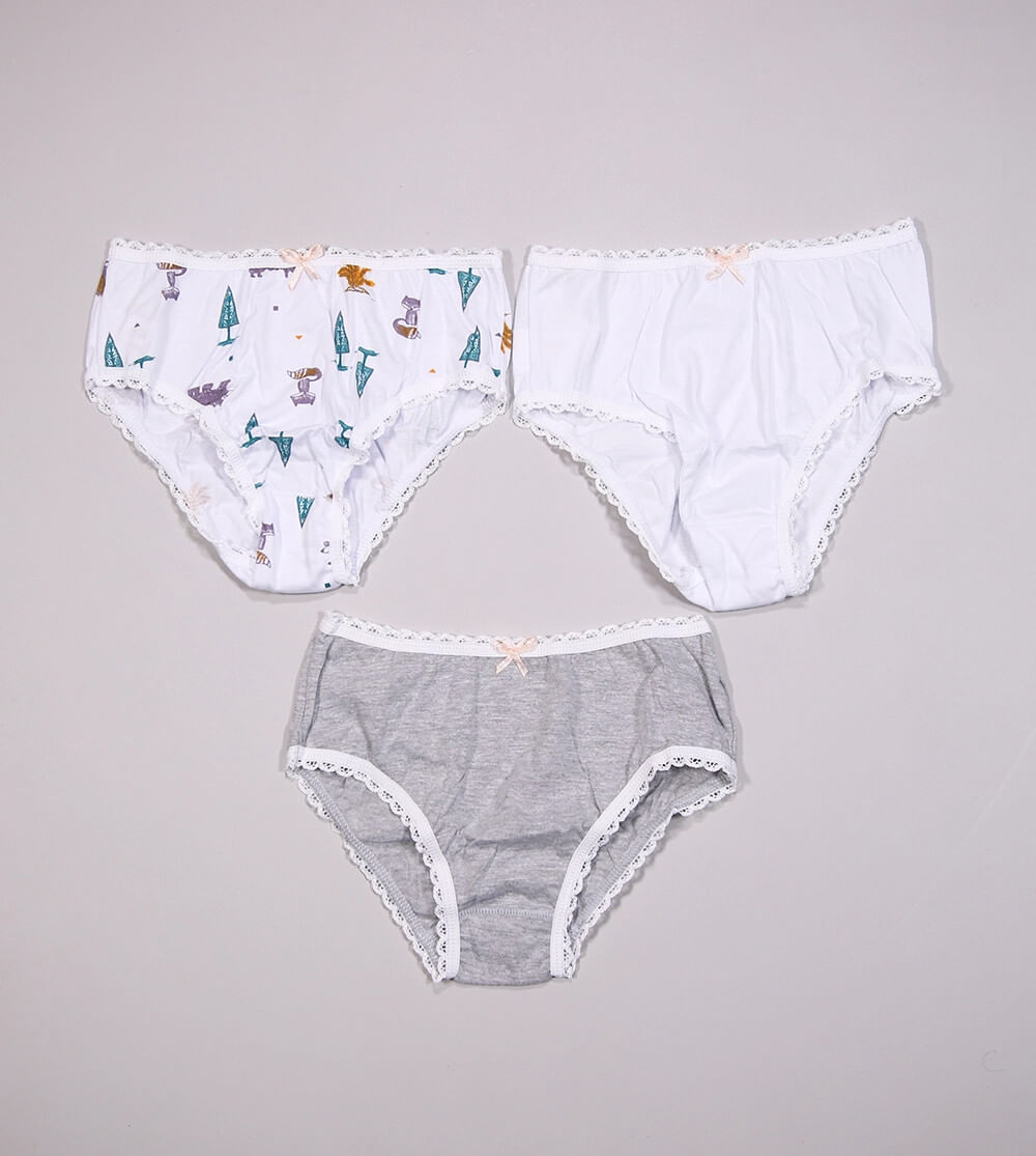 Kit Calcinha Lobinha com 3 unidades - 18100089