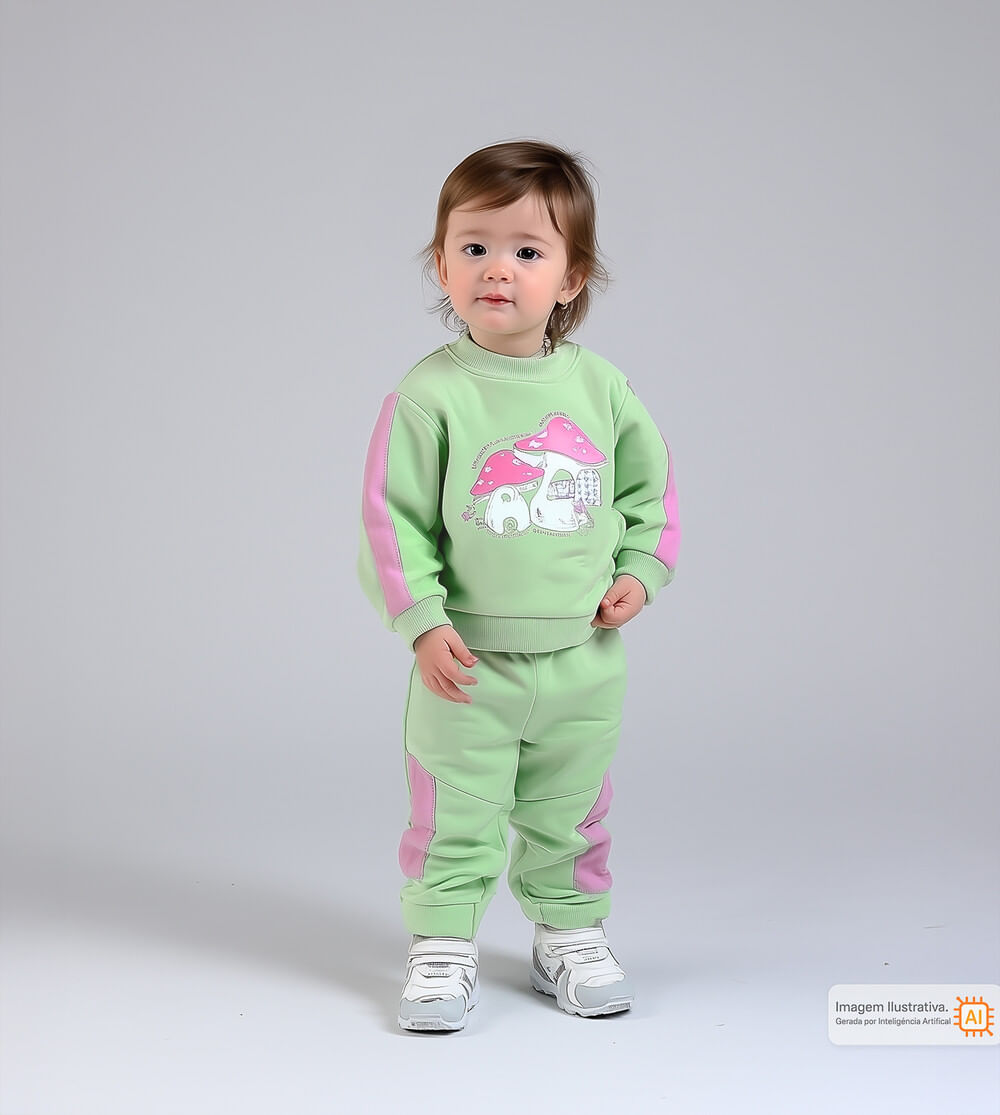 Conjunto Moletom Casinha Cogumelo