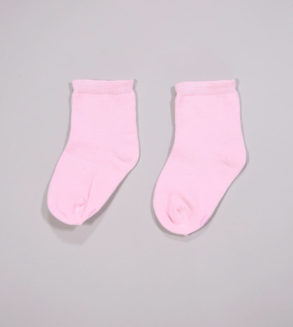 Kit Meia Lisa Baby com 2 unidades