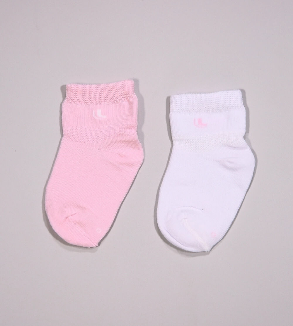 Kit Meia Lisa Baby com 2 unidades