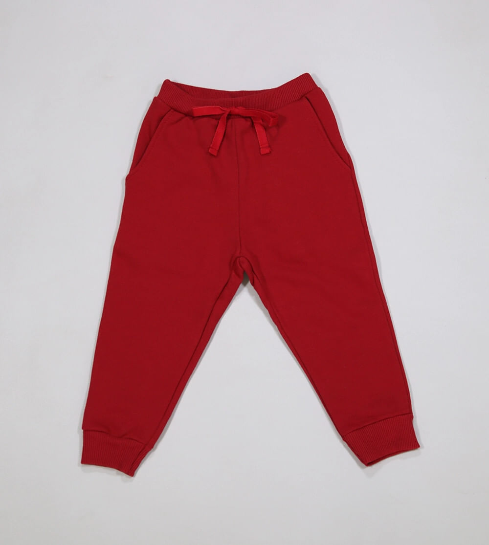 Calça Moletom Basic Vermelho - 0491