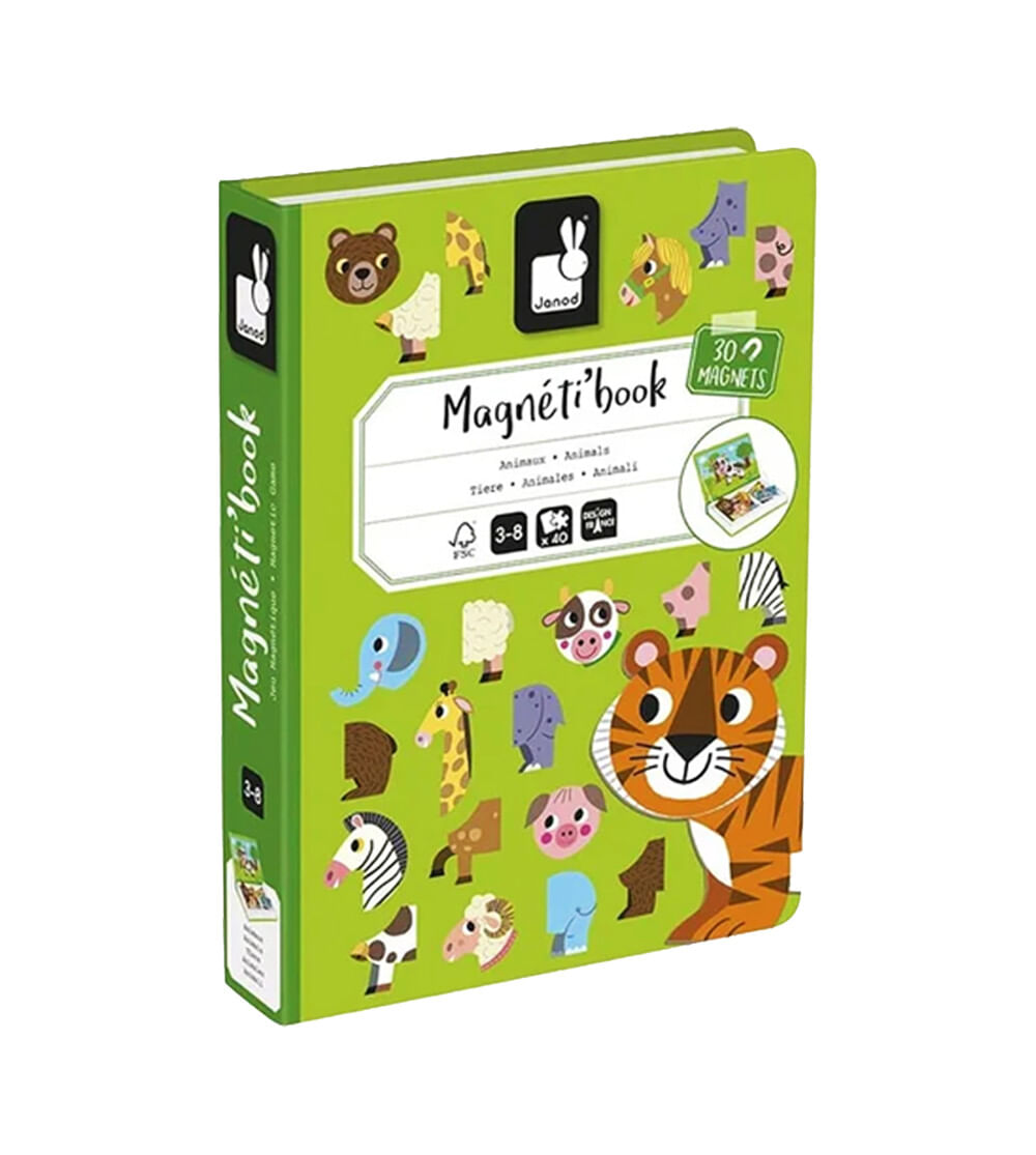 Livro Magnético Animais 30 peças Janod