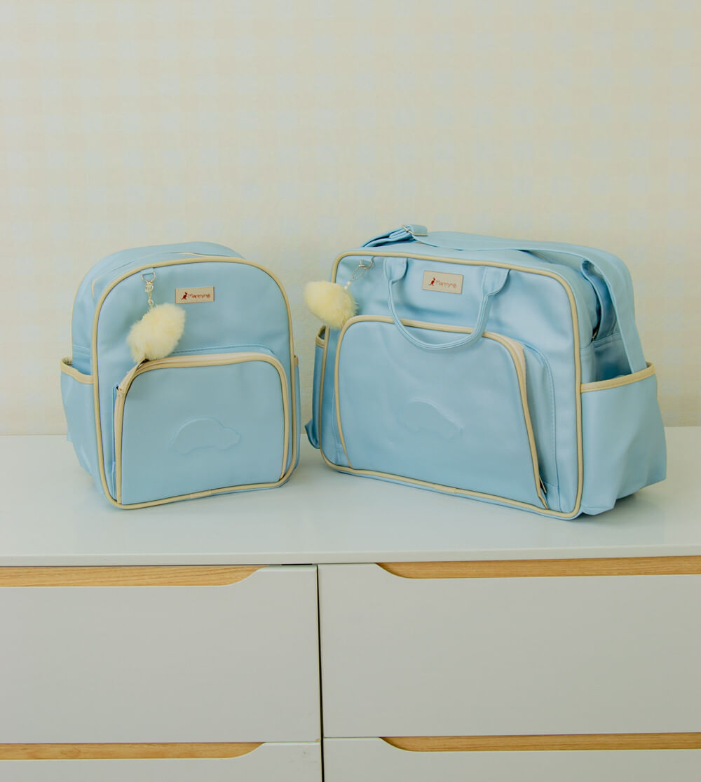 Kit Bolsa/Mochila com Trocador Siena Azul