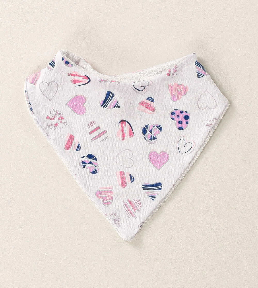 Babador Bandana Atoalhado Corações