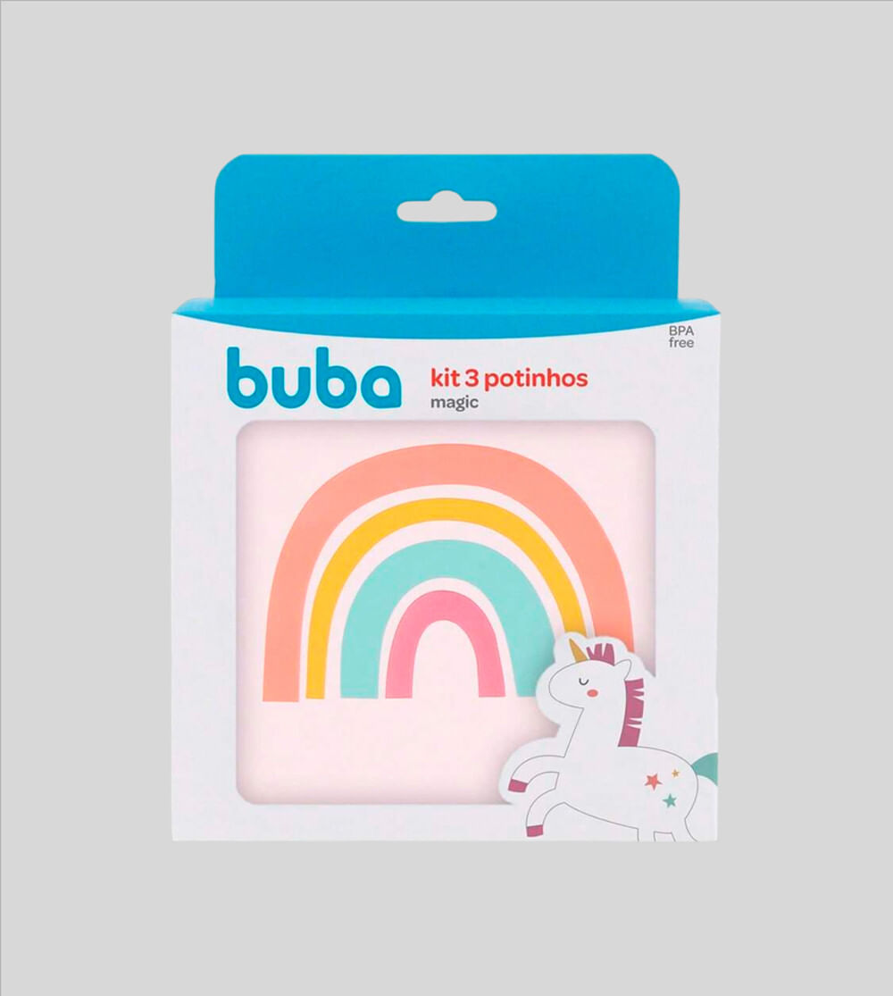 Kit Potinhos Magic Unicórnio com 3 unidades
