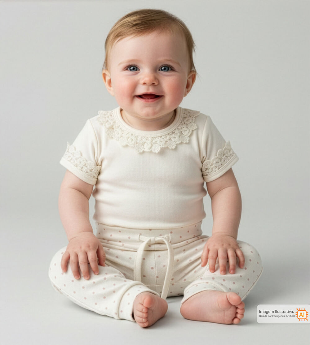 Conjunto Body Renda e Poá