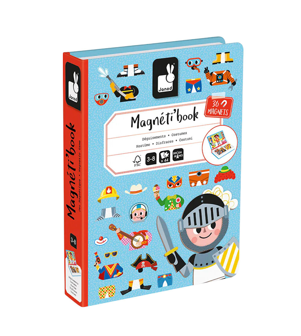 Livro Magnético Festa a Fantasia com 36 peças Janod
