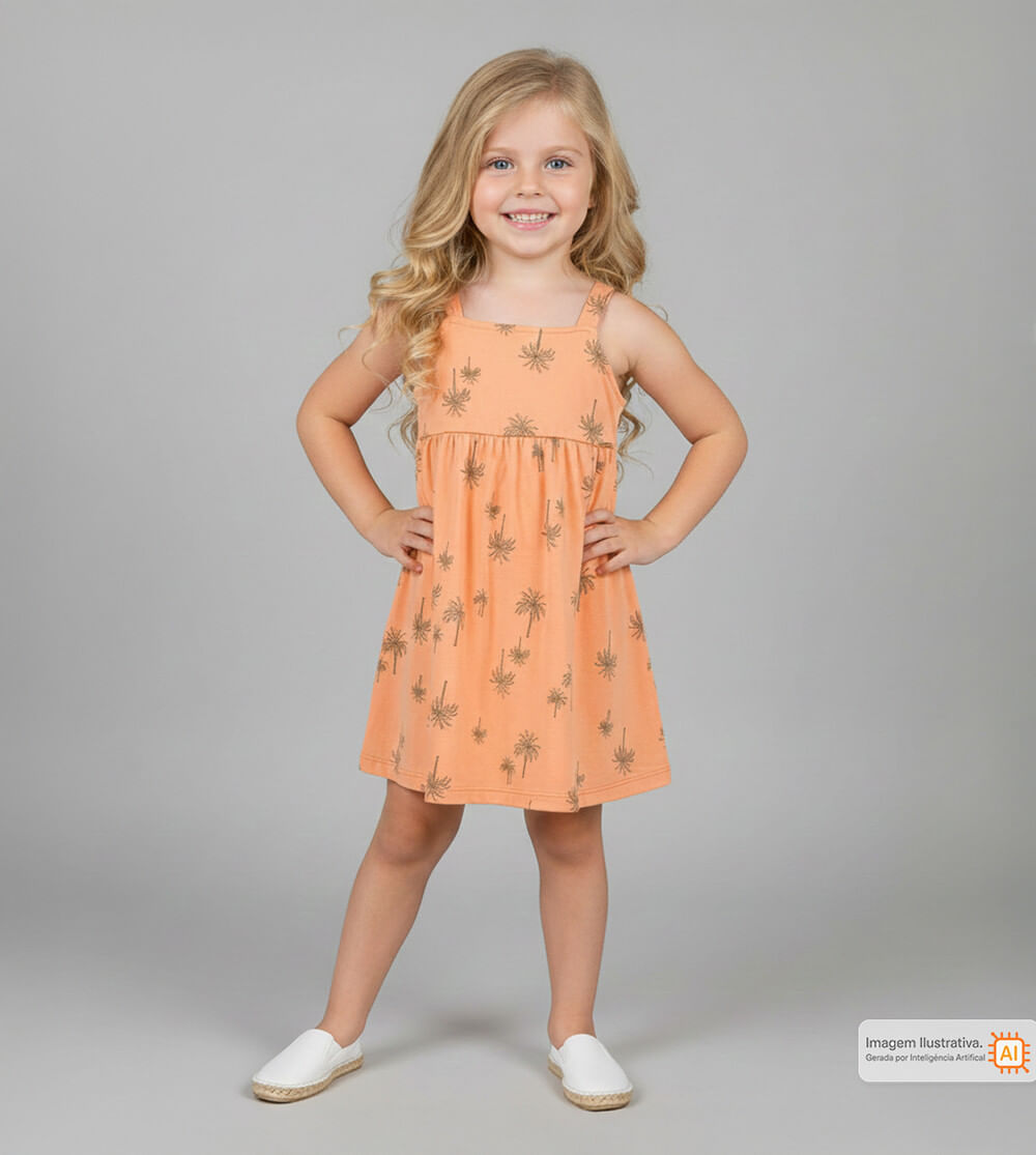 Vestido Palmeiras Laranja