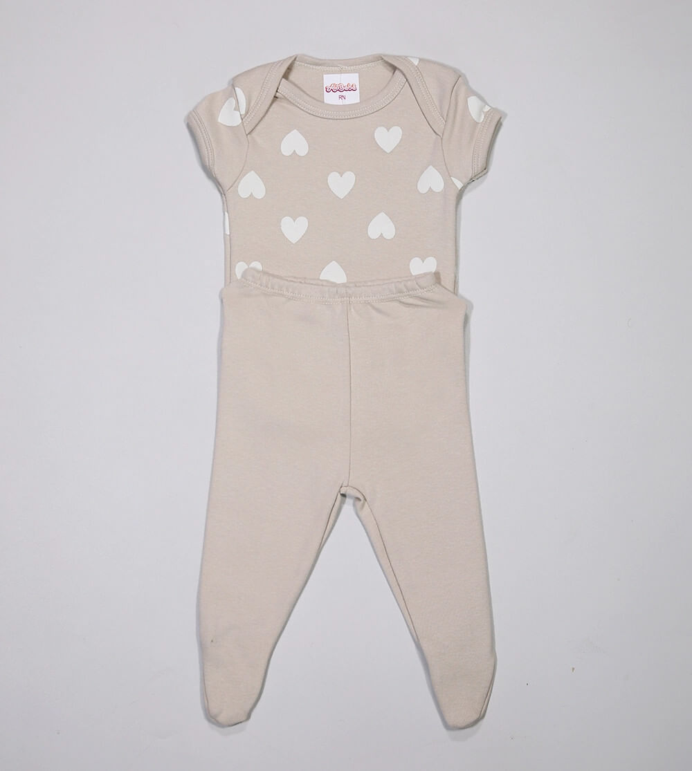 Conjunto Body Coração - 6011257 De 0 a 12 meses