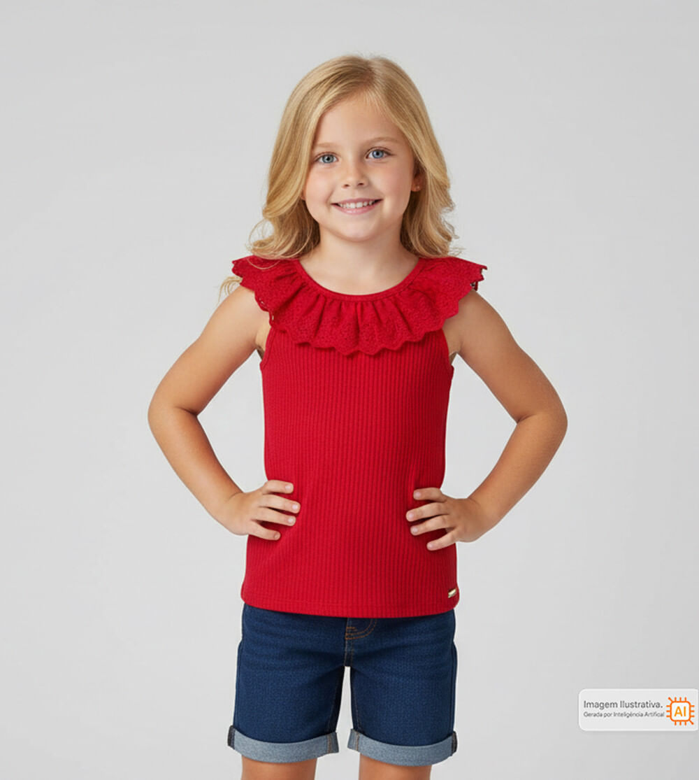 Blusa Renda Vermelha