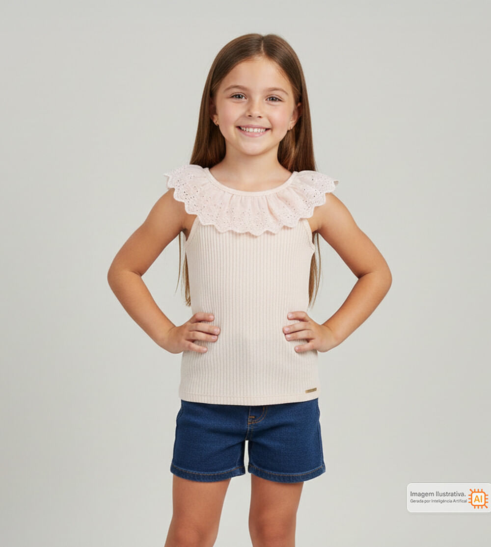 Blusa Renda Rosa