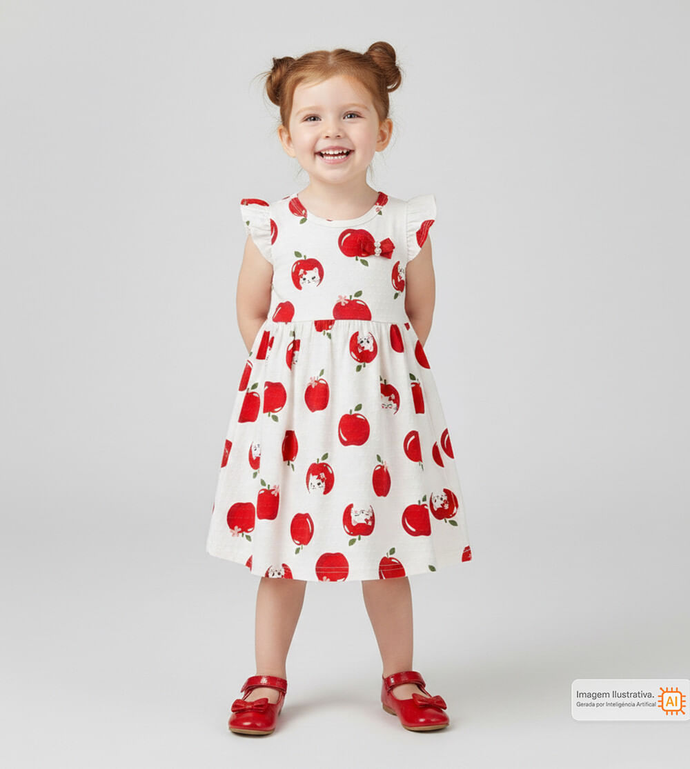 Vestido Maçã Vermelha