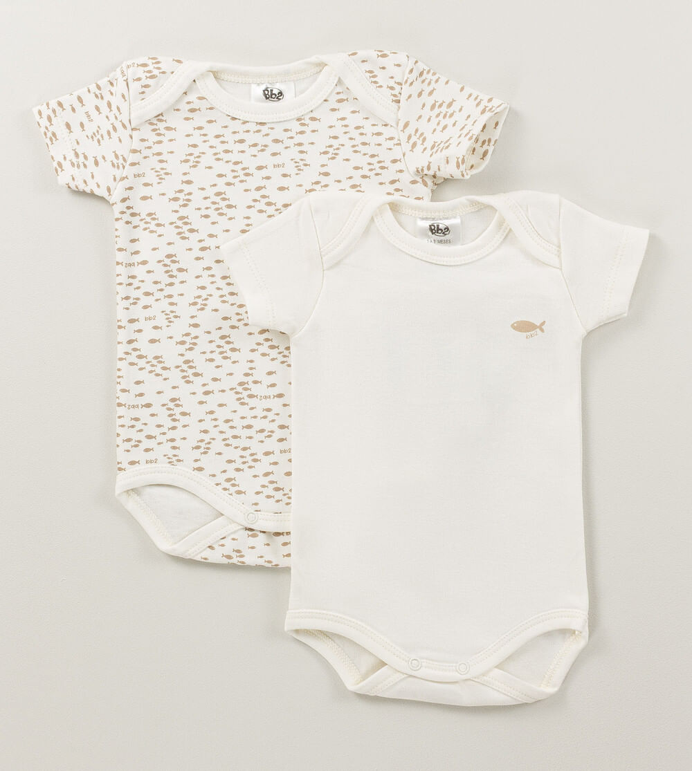 Kit Body Peixinhos Bege com 2 Unidades