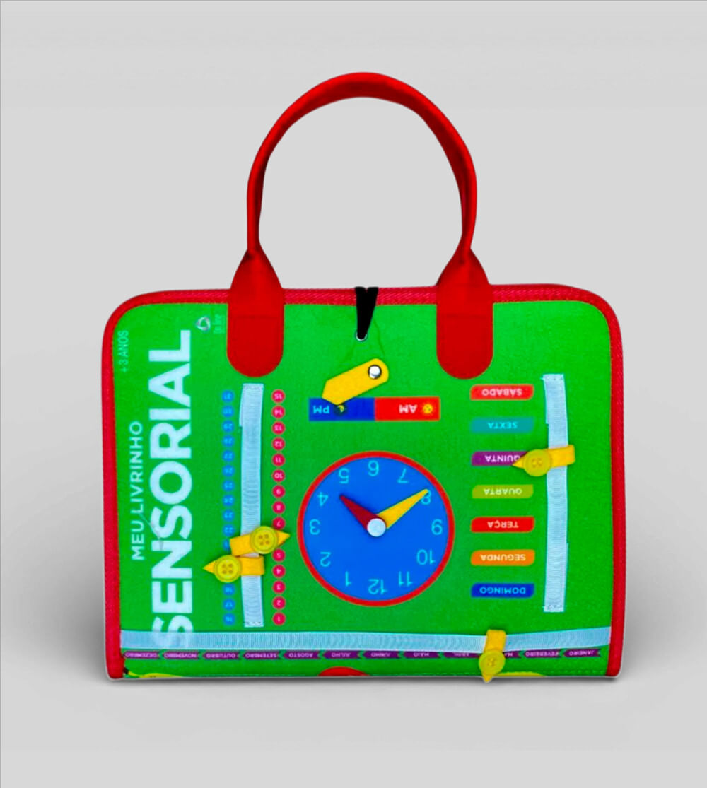 Meu Livrinho Sensorial Montessori Aprendendo as Horas