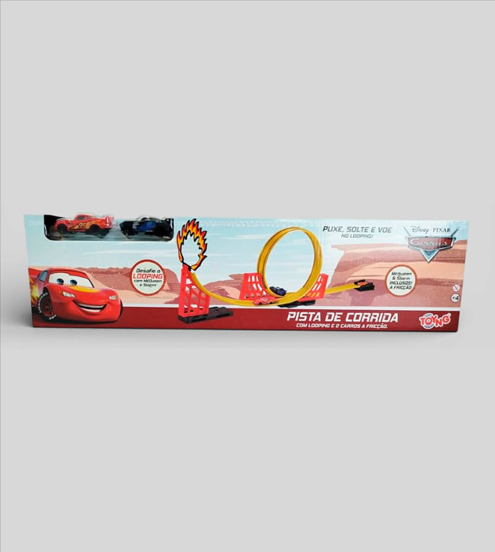 Pista de Corrida Looping Mcqueen e Storm