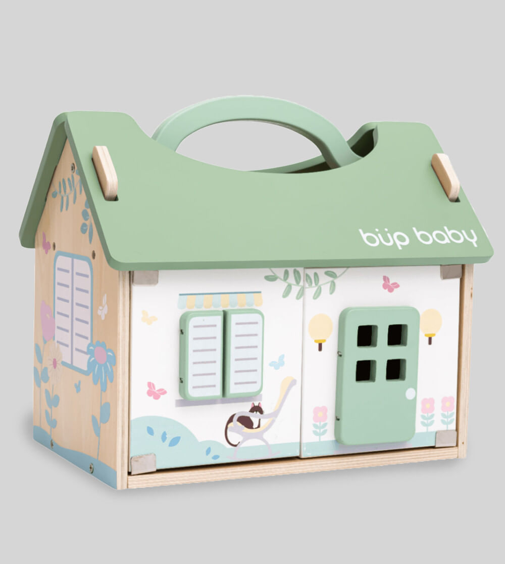 Casinha de Boneca em Madeira Verde
