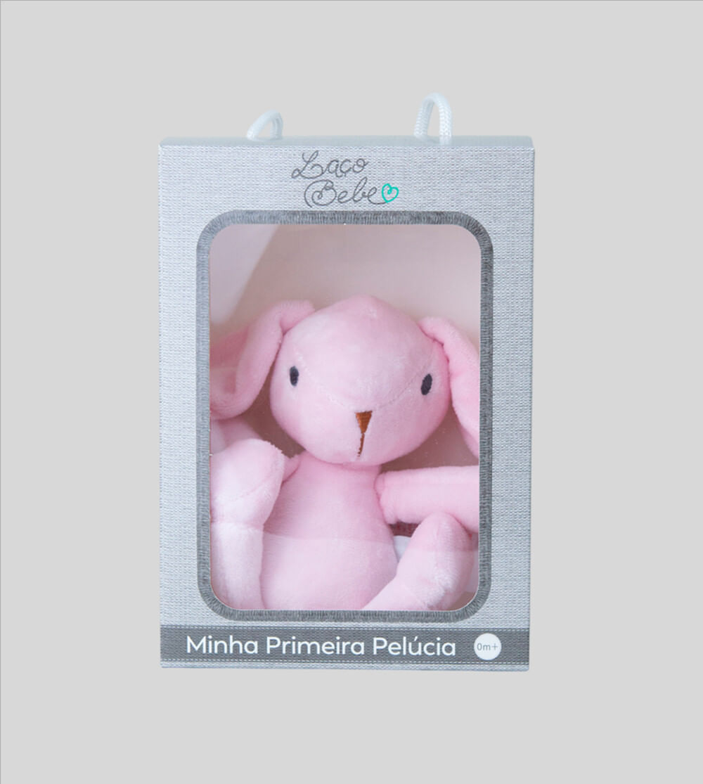 Minha Primeira Pelúcia Coelho Rosa