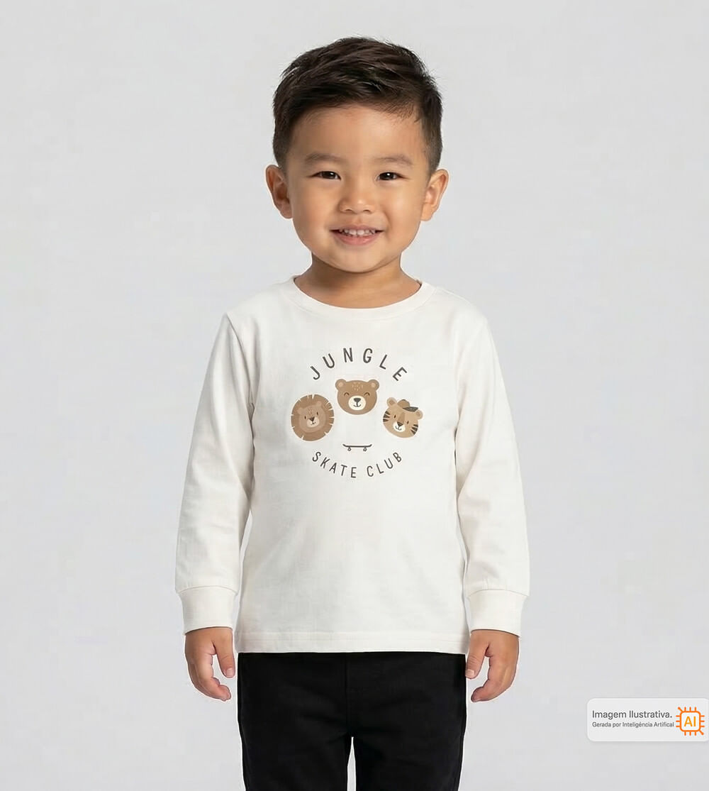 Camiseta Manga Longa Selva Off White