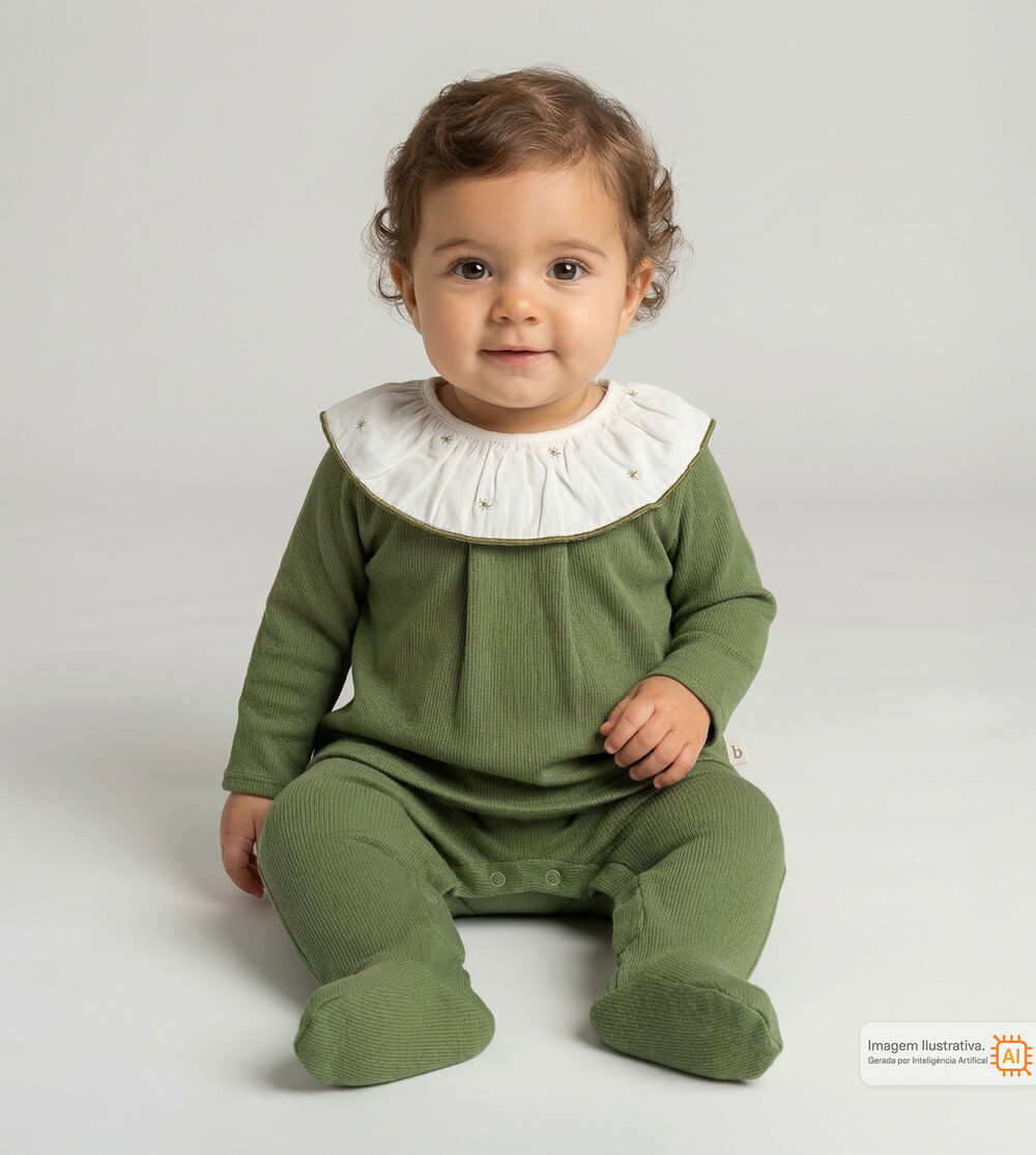 Macacão Tricot Bata Verde