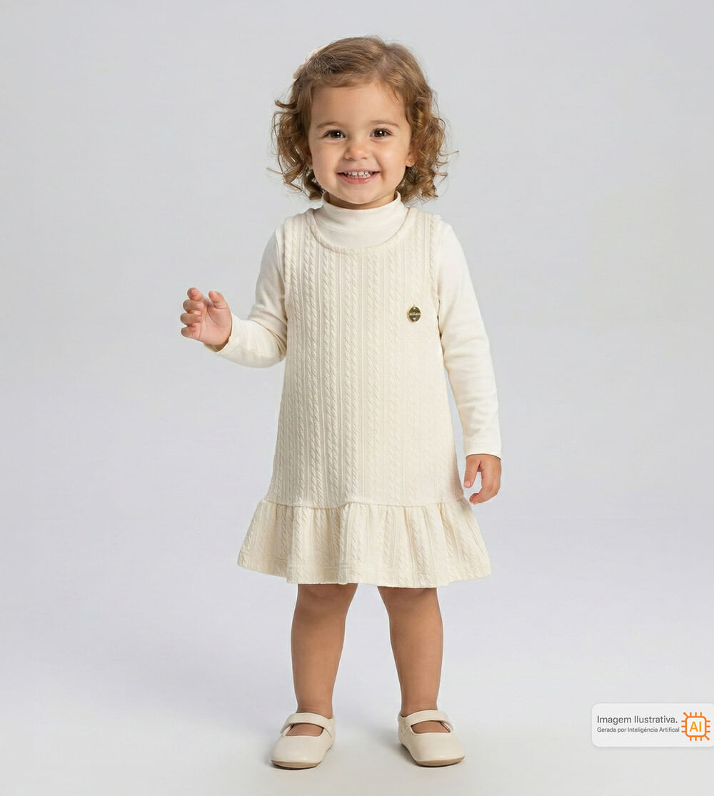 SalopeteBlusa Malha Tricot Off White