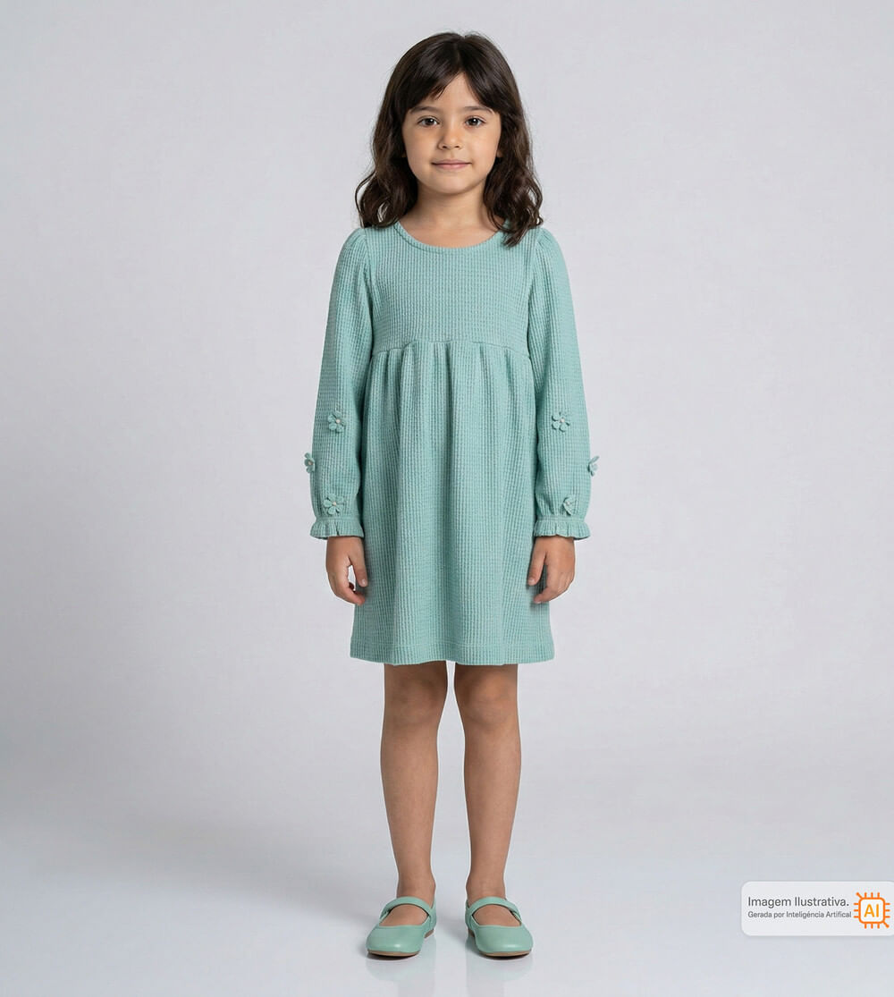 Vestido Florzinha Verde