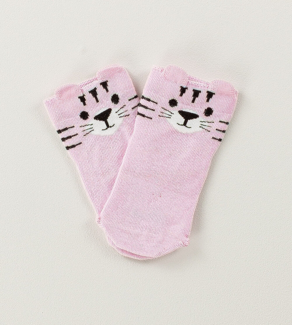 Meia Baby Tigrinho Rosa