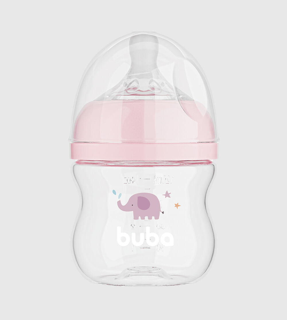 Mamadeira Easy Flow 120ml Elefante Rosa