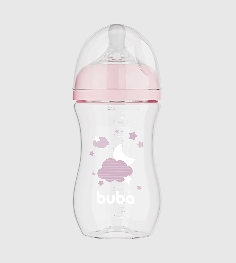 Mamadeira Easy Flow 270ml Nuvem Rosa