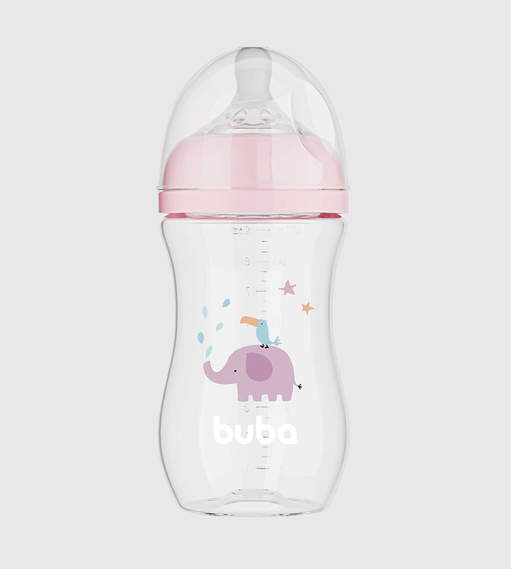Mamadeira Easy Flow 270ml Elefante Rosa