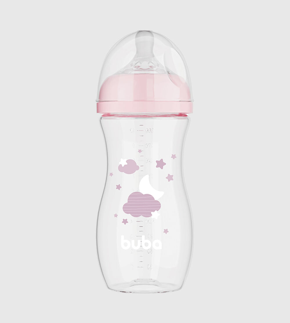 Mamadeira Easy Flow 330ml Nuvem Rosa