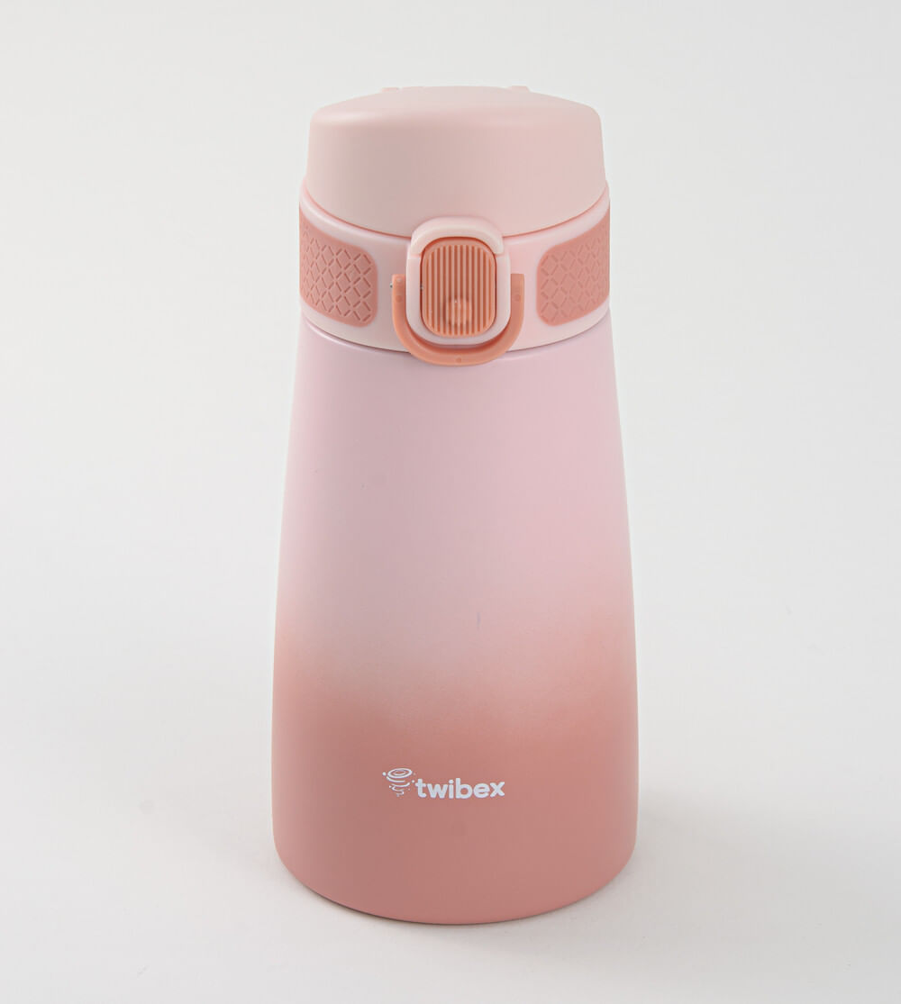 Garrafa Térmica Inox Parede Dupla Direct Drink Rosa 350ml