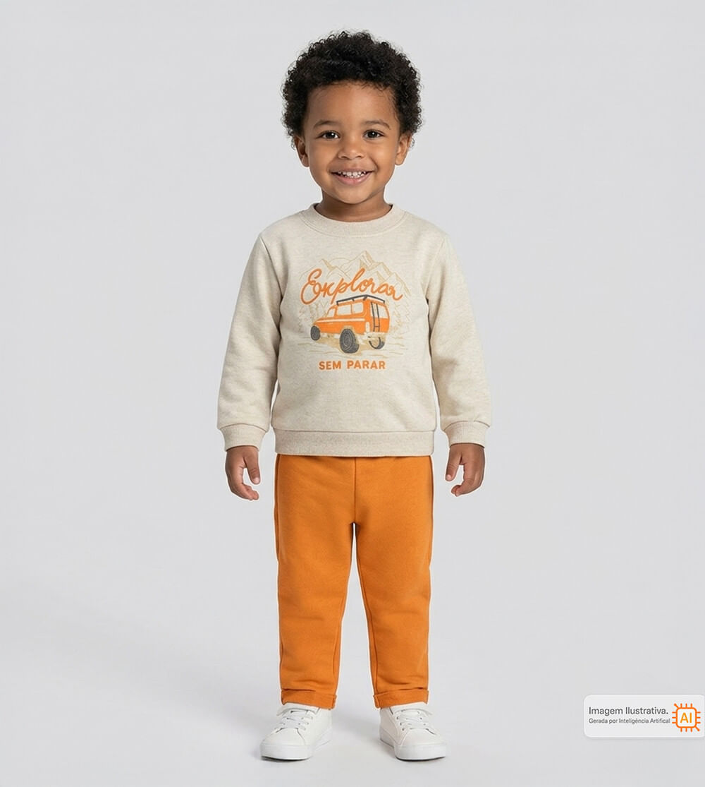 Conjunto Moletom Explorar Sem Parar