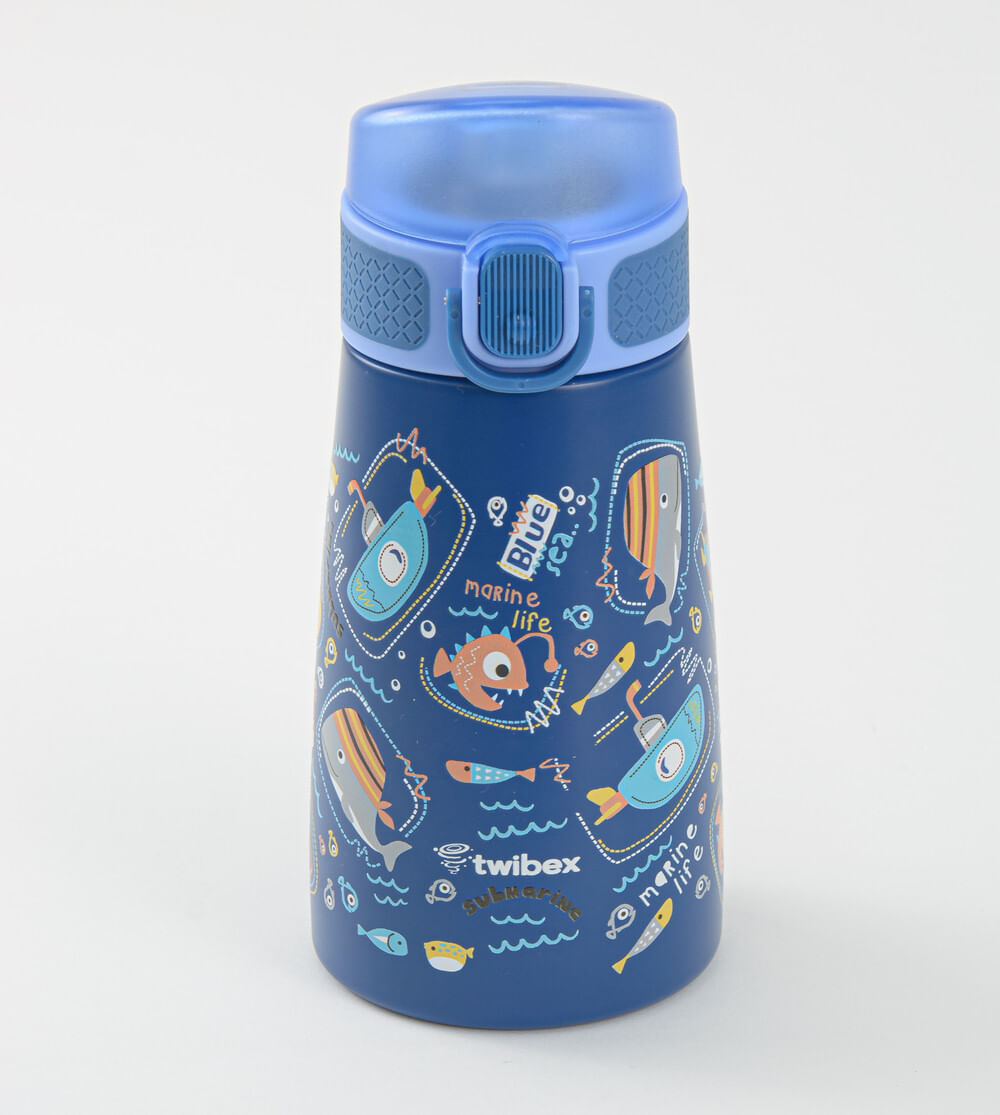 Garrafa Térmica Inox Parede Dupla Mar 3D 350ml Twibex
