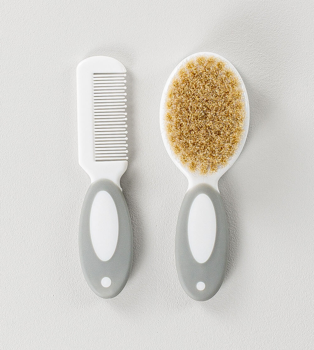 Kit Pente e Escova com Cerdas Naturais Twibex