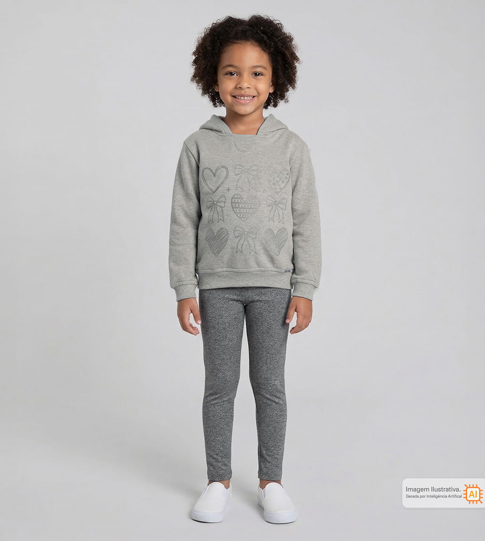 Conjunto Moletom Laços e Corações