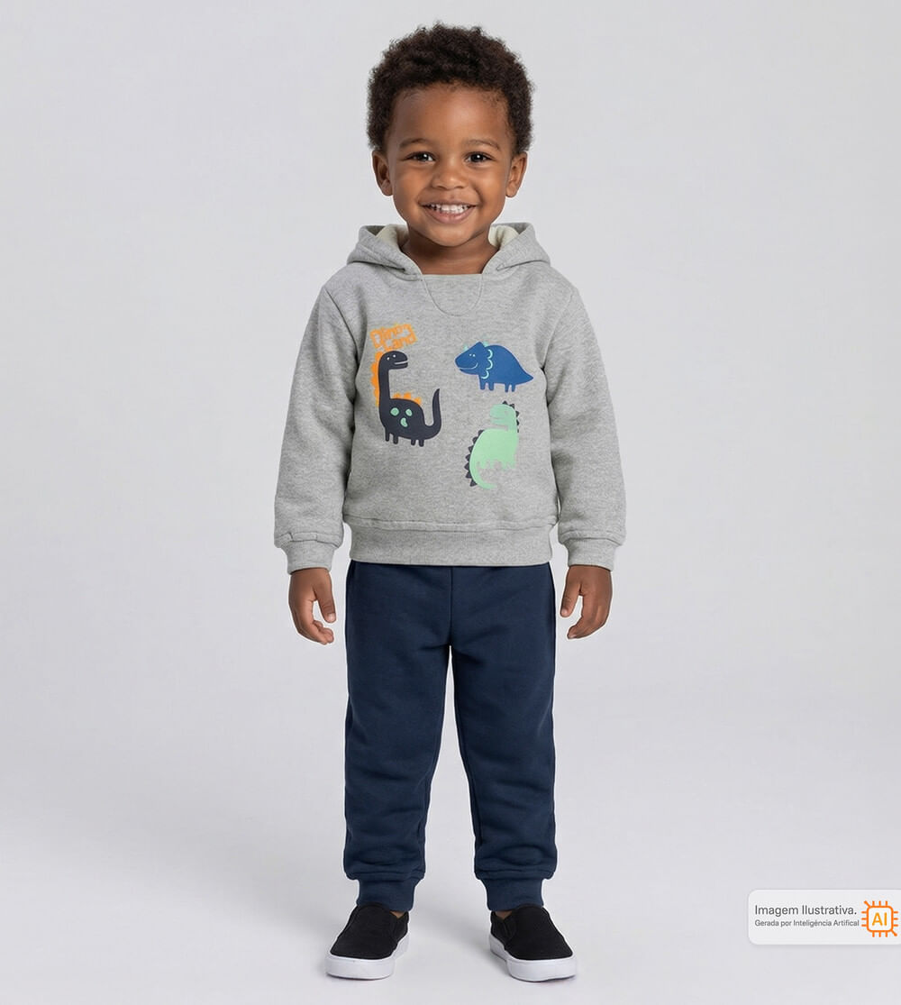 Conjunto Moletom com Capuz Dino Land