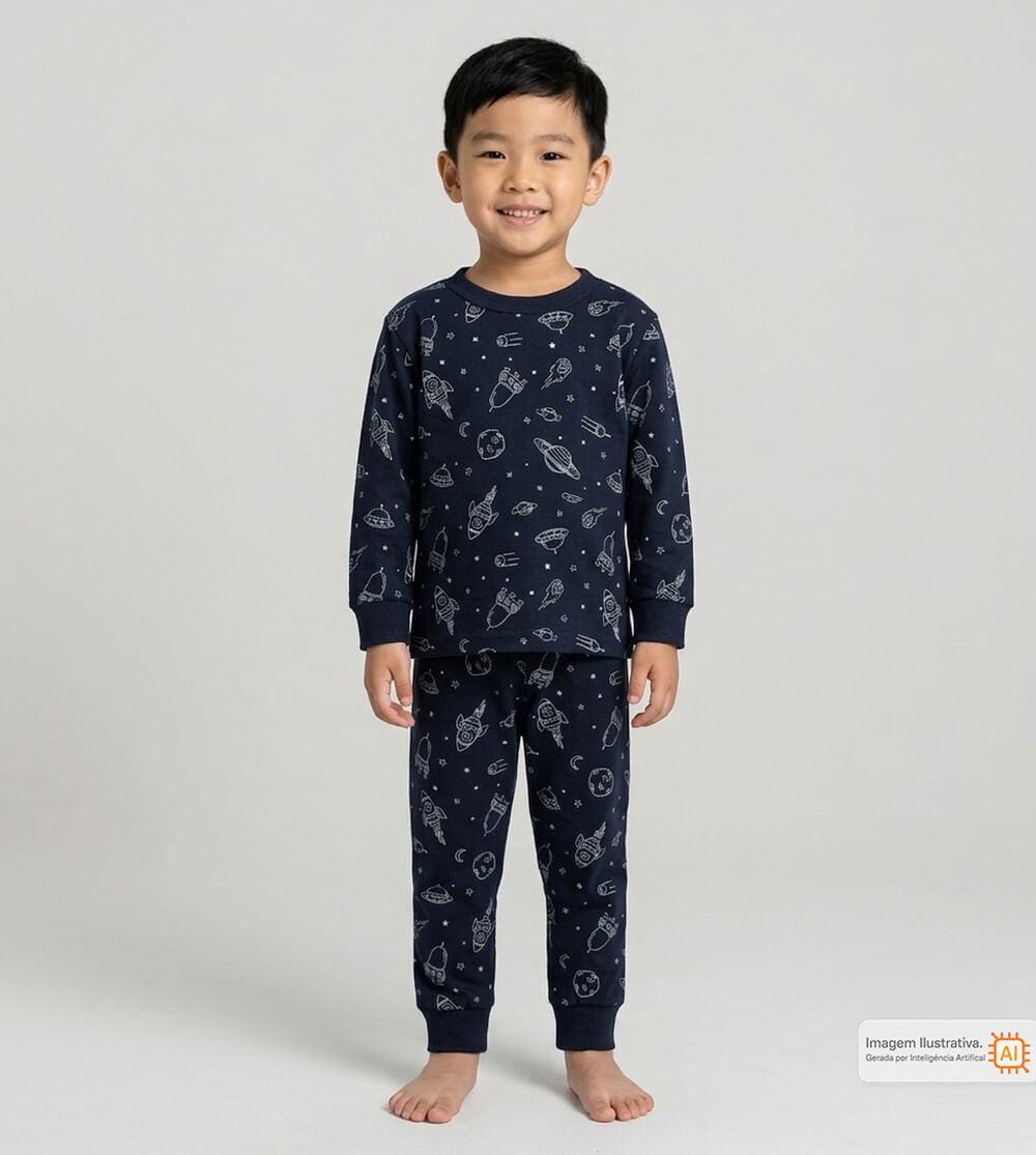 Conjunto Pijama Viagem no Espaço