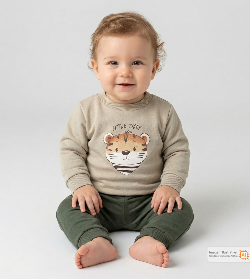 Conjunto Moletom Pequeno Tigre