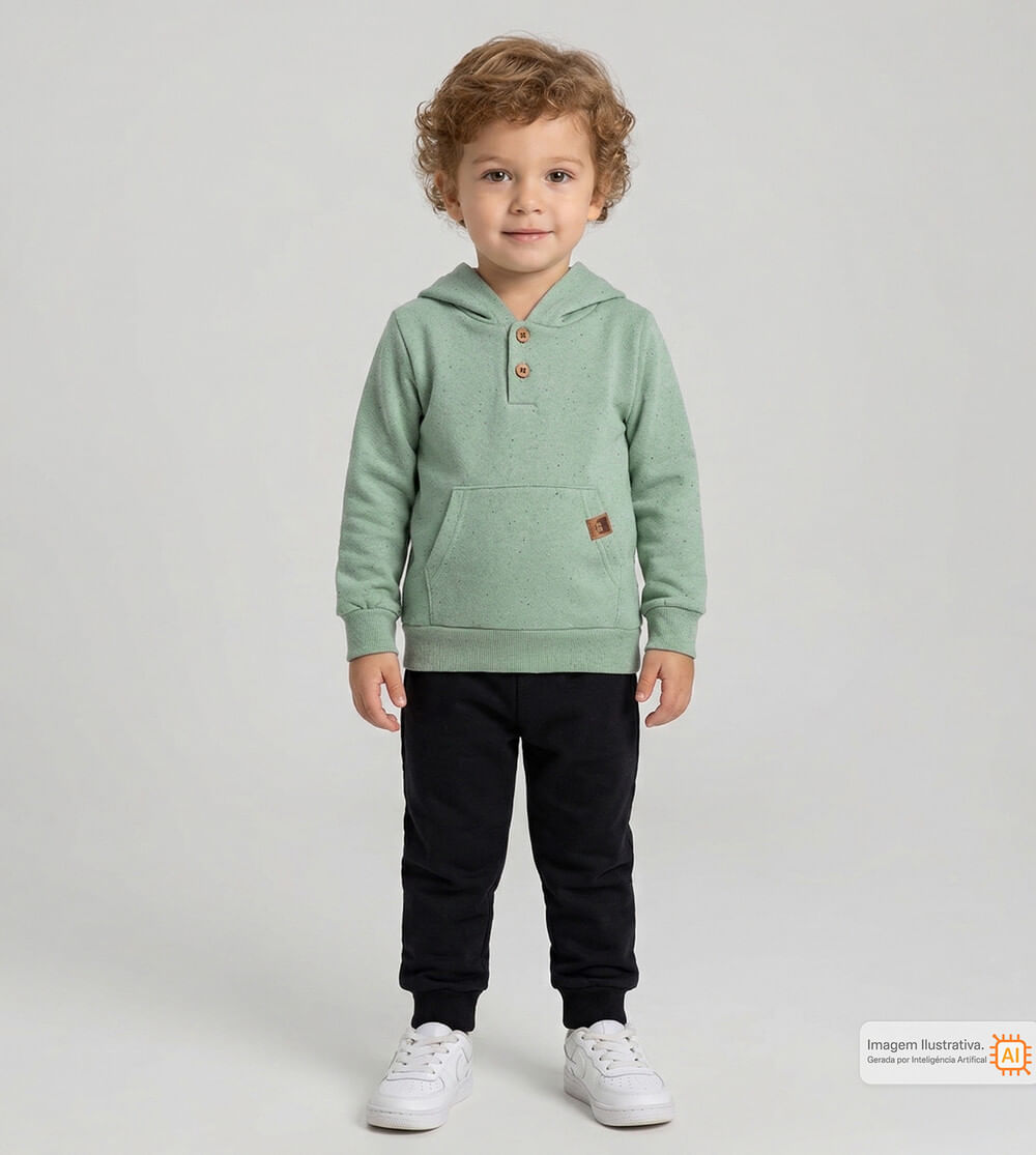 Conjunto Moletom com Capuz Básico
