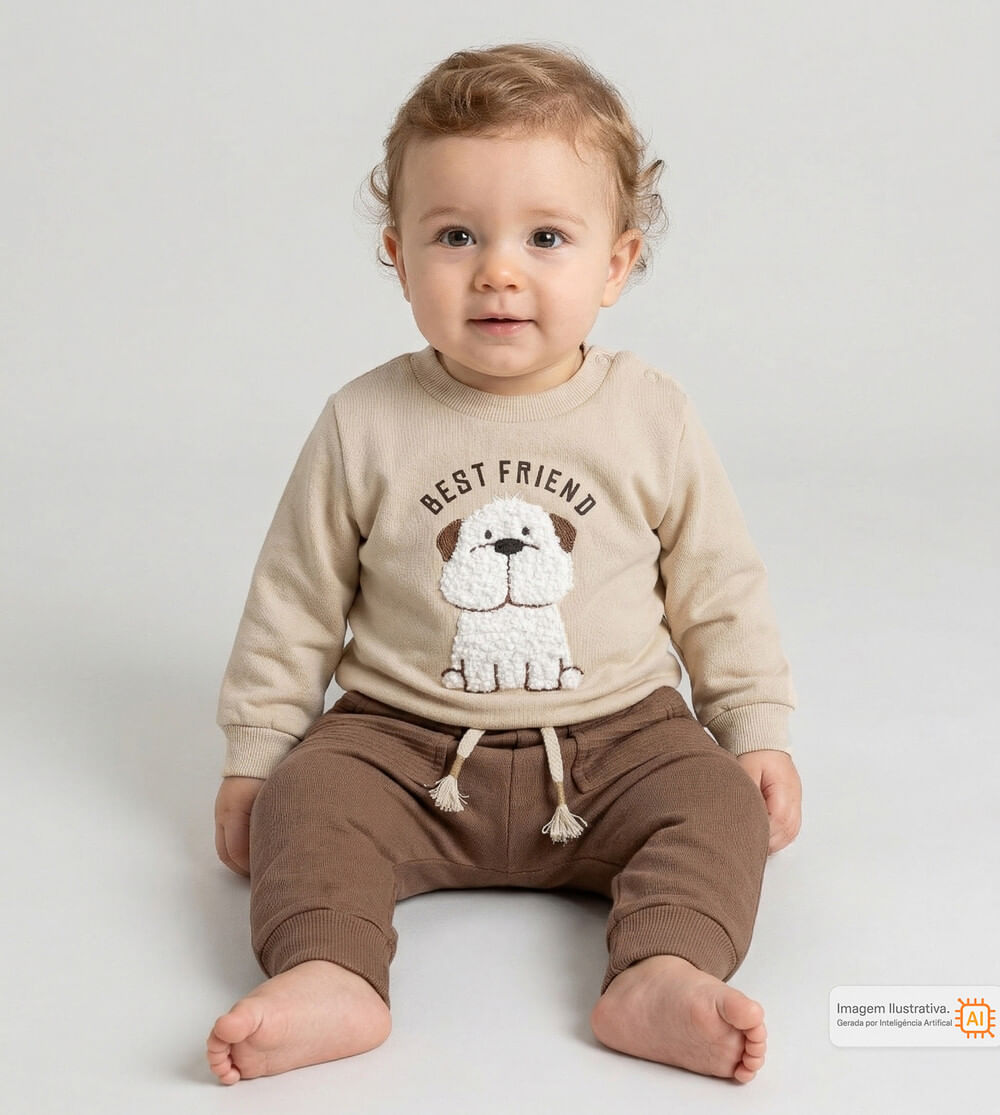 Conjunto Moletom Melhor Amigo