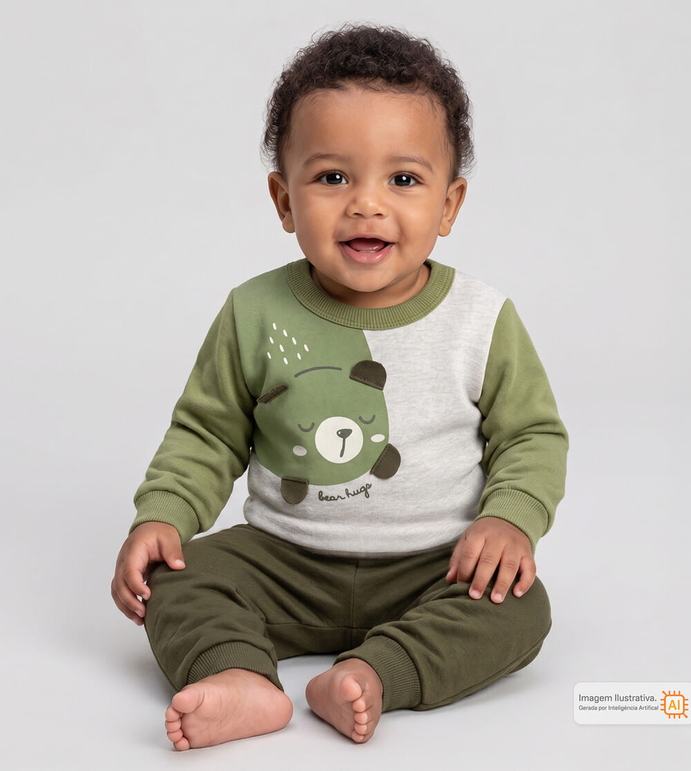 Conjunto Moletom Abraço de Urso