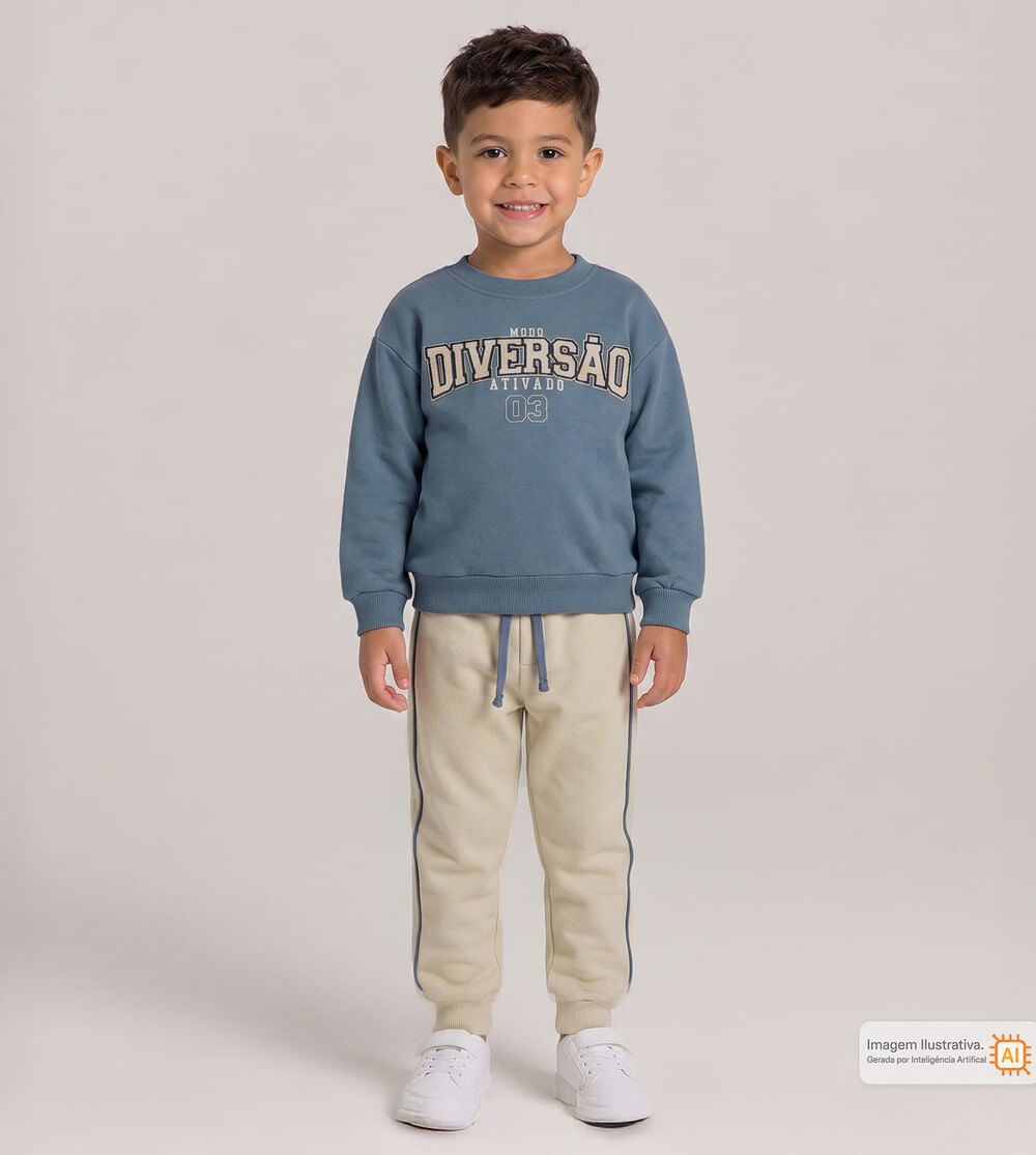Conjunto Moletom Modo Diversão Ativado